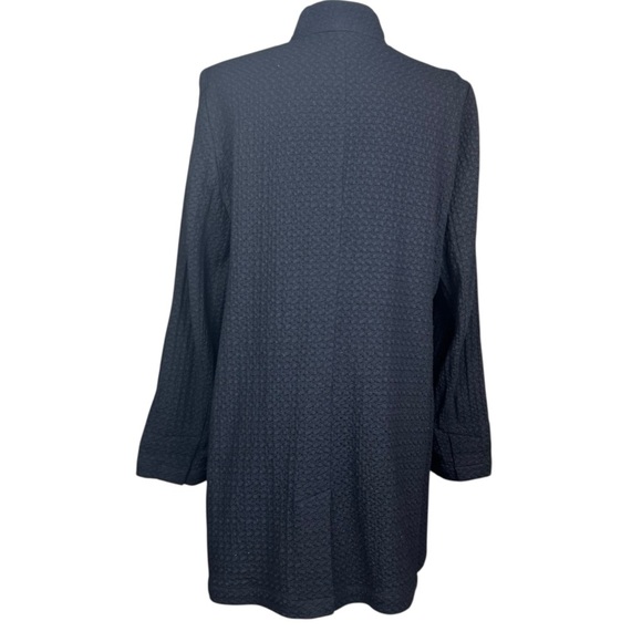Eileen Fisher Knit Long Cardigan Med Oversized Minimalist Essential Textured - Picture 5 of 14